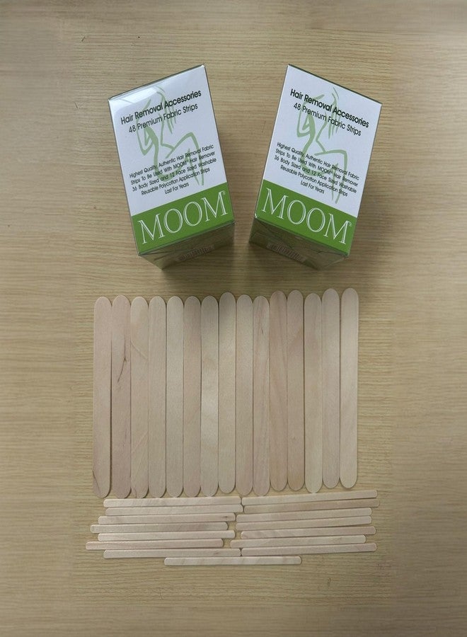 موم مجموعة شرائح إزالة الشعر بالشمع من موم، 96 شريحة مع 30 عصا شمع - مصنوعة من البوليستر والقطن الطبيعي لإزالة شعر الجسم ومنطقة البكيني والوجه والحواجب - قابلة لإعادة الاستخدام، لطيفة، توفر أقصى قدر من الثبات لبشرة ناعمة - Image 2